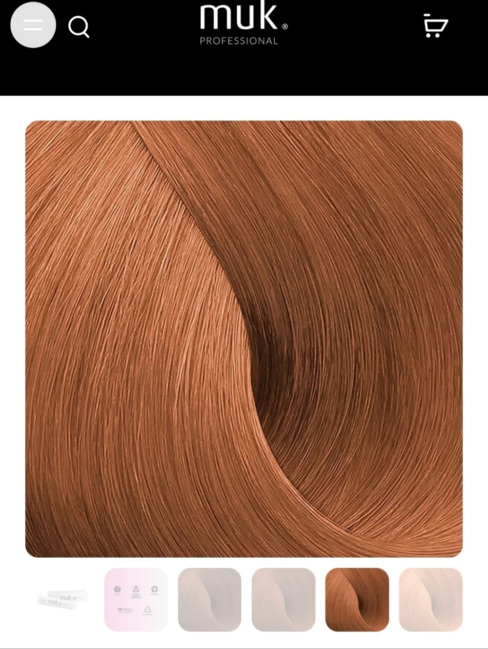 Muk. Haircare Hybrid Cream Hair Color- Light Copper Blonde.